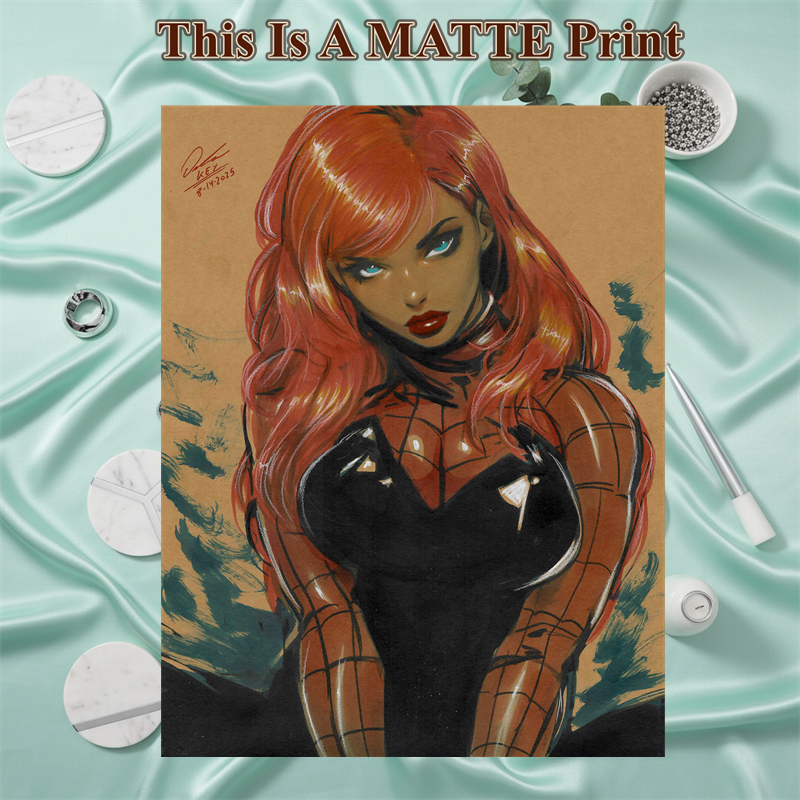 Mary Jane Art Illustration Hard Signed 8.5x11in Fine Art PRINT