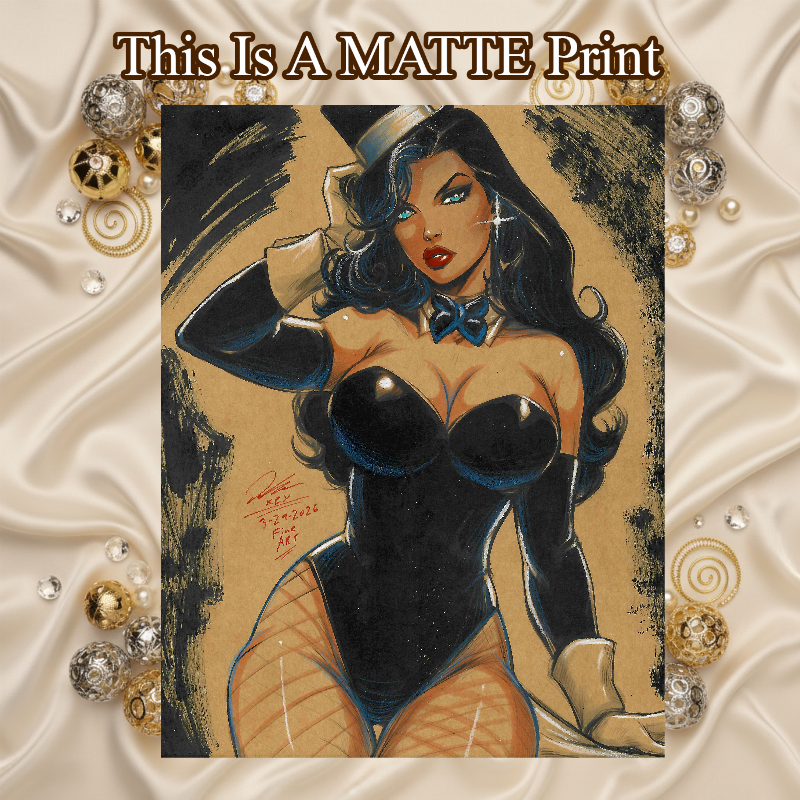 Zatanna Art Illustration Hard Signed 8.5x11in Fine Art PRINT
