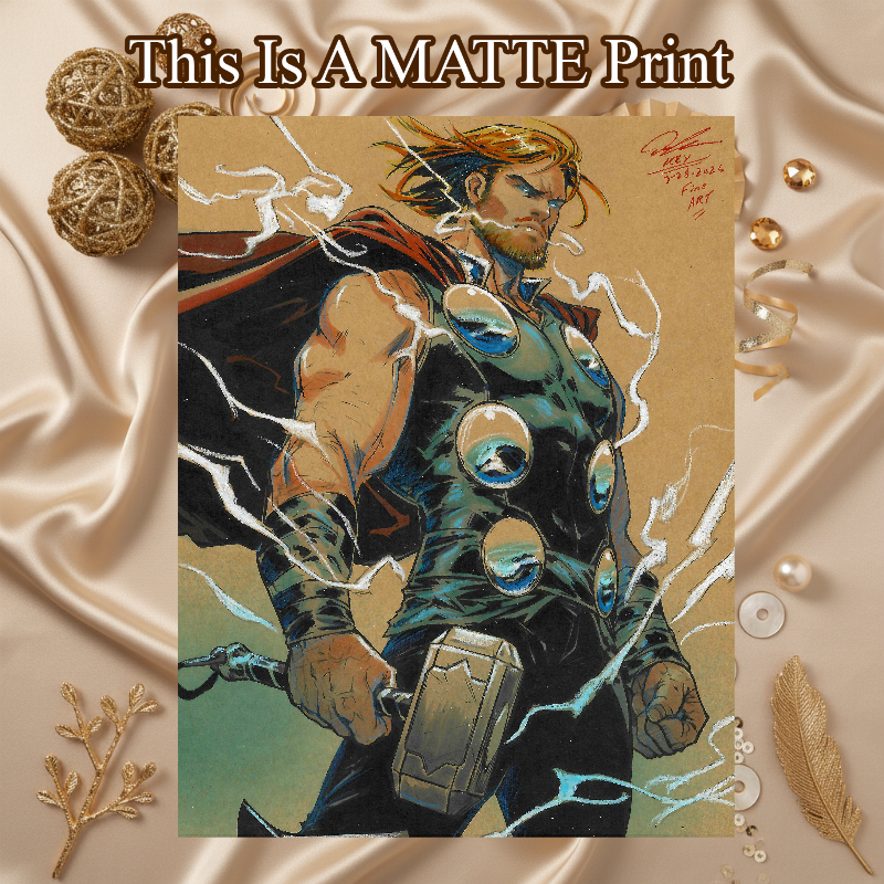 Thor Art Illustration Hard Signed 8.5x11in Fine Art PRINT