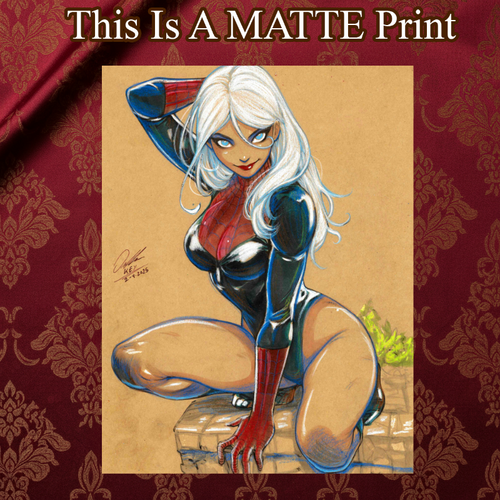 Black Cat Art Illustration Hard Signed 8.5x11in Fine Art PRINT