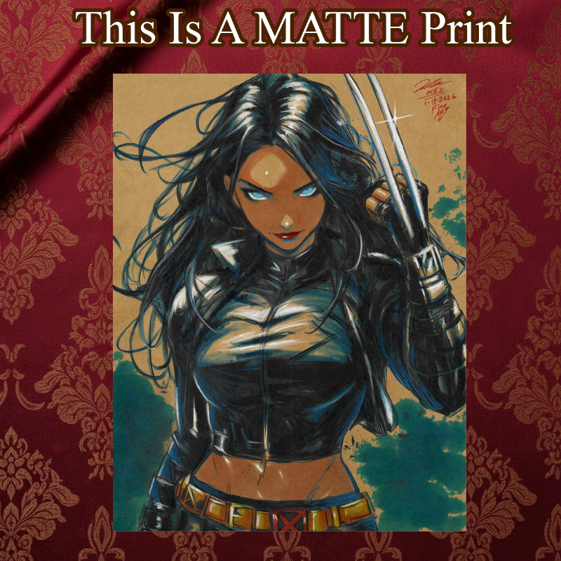 X-23 Art Illustration Hard Signed 8.5x11in Fine Art PRINT