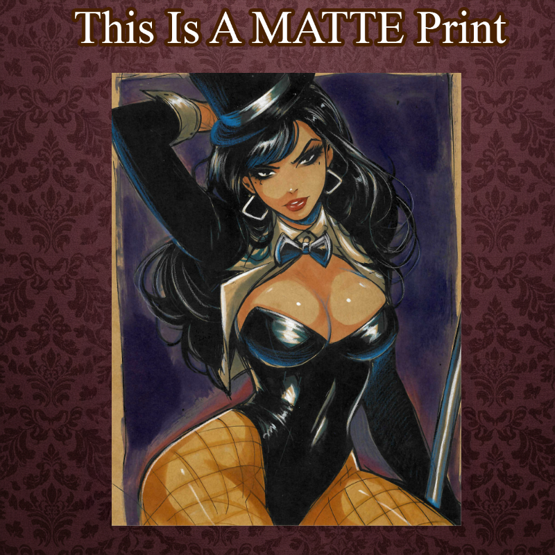 Zatanna Art Illustration Hard Signed 8.5x11in Fine Art PRINT