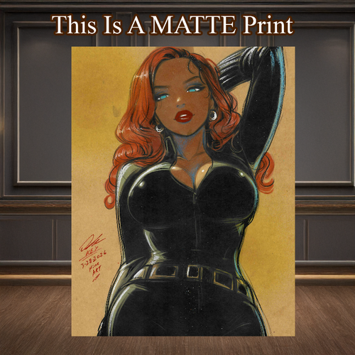 Black Widow Art Illustration Hard Signed 8.5x11in Fine Art PRINT