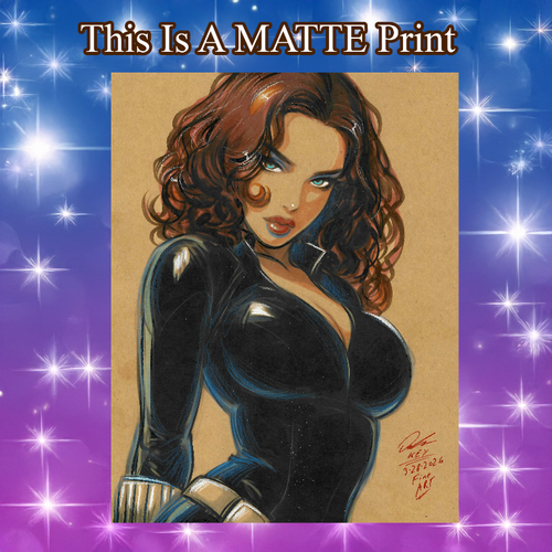 Black Widow Art Illustration Hard Signed 8.5x11in Fine Art PRINT
