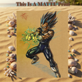 Vegeta Art Illustration Hard Signed 8.5x11in Fine Art PRINT
