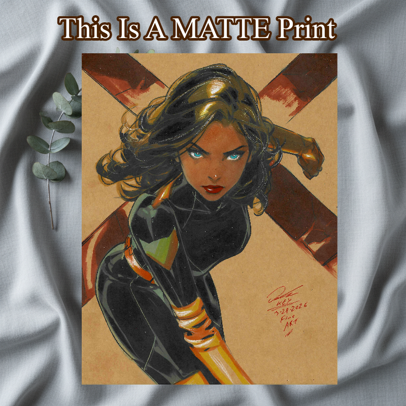 Kitty Pryde Art Illustration Hard Signed 8.5x11in Fine Art PRINT