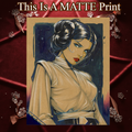 Princess Leia Art Illustration Hard Signed 8.5x11in Fine Art PRINT