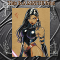 Psylocke Art Illustration Hard Signed 8.5x11in Fine Art PRINT