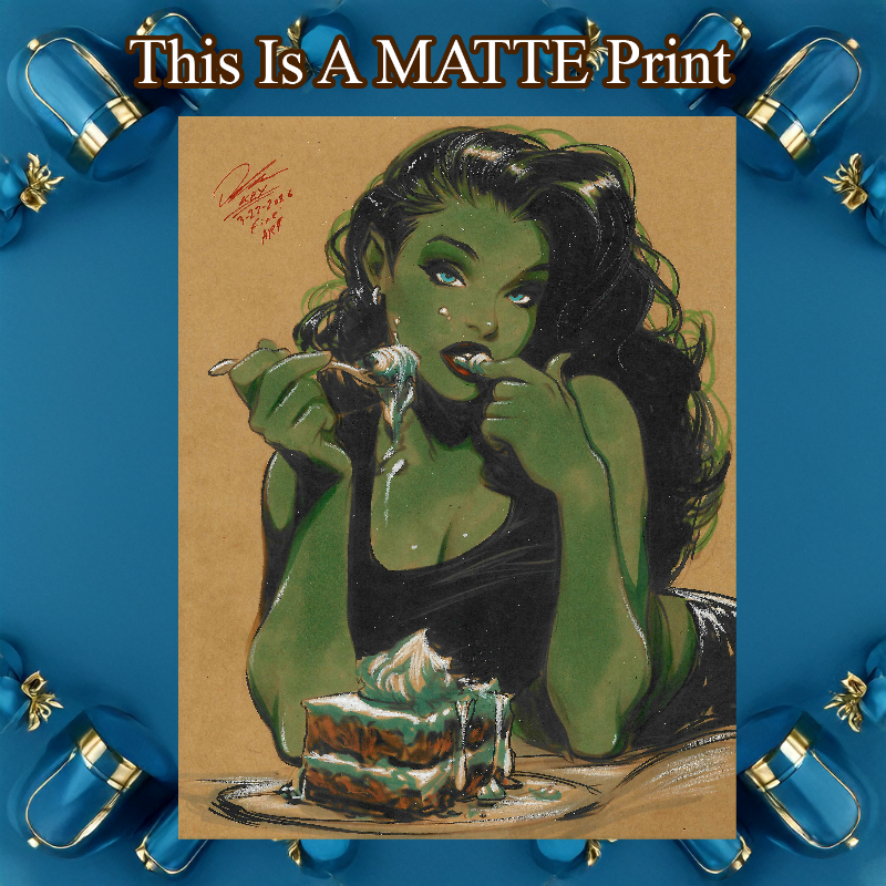 She Hulk Art Illustration Hard Signed 8.5x11in Fine Art PRINT