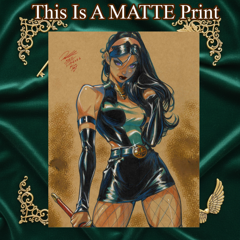 Psylocke Art Illustration Hard Signed 8.5x11in Fine Art PRINT