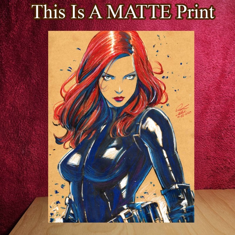 Black Widow Art Illustration Hard Signed 8.5x11in Fine Art PRINT