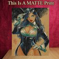 Zatanna Art Illustration Hard Signed 8.5x11in Fine Art PRINT