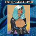 Black Cat Art Illustration Hard Signed 8.5x11in Fine Art PRINT