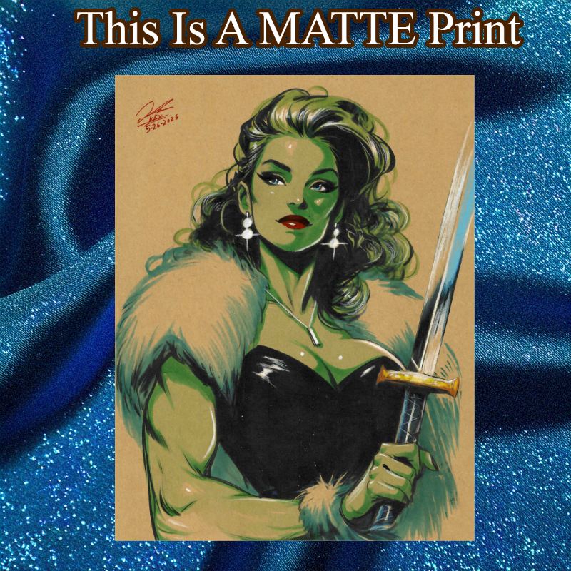 She Hulk Art Illustration Hard Signed 8.5x11in Fine Art PRINT