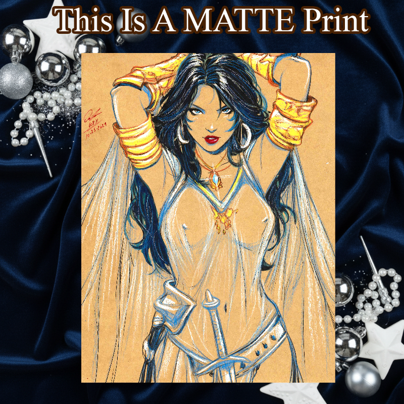 Dejah Thoris Art Illustration Hard Signed 8.5x11in Fine Art PRINT