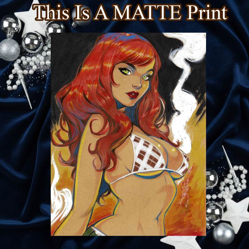 Mary Jane Art Illustration Hard Signed 8.5x11in Fine Art PRINT