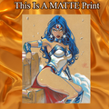 Wonder Woman Art Illustration Hard Signed 8.5x11in Fine Art PRINT