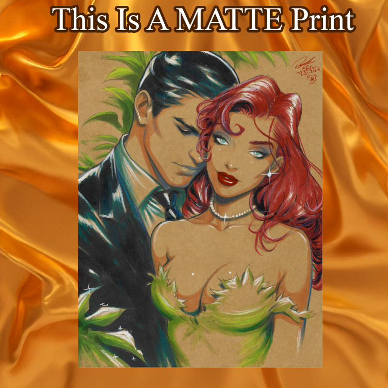 Poison Ivy Art Illustration Hard Signed 8.5x11in Fine Art PRINT