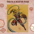 Omega Red Art Illustration Hard Signed 8.5x11in Fine Art PRINT