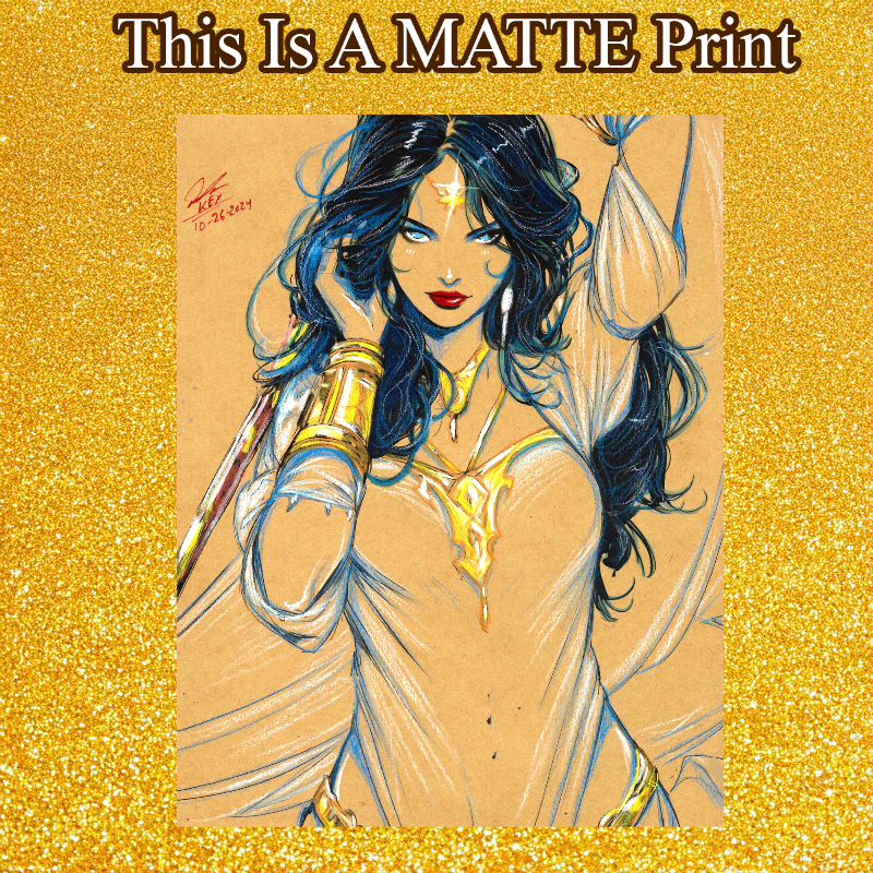Dejah Thoris Art Illustration Hard Signed 8.5x11in Fine Art PRINT
