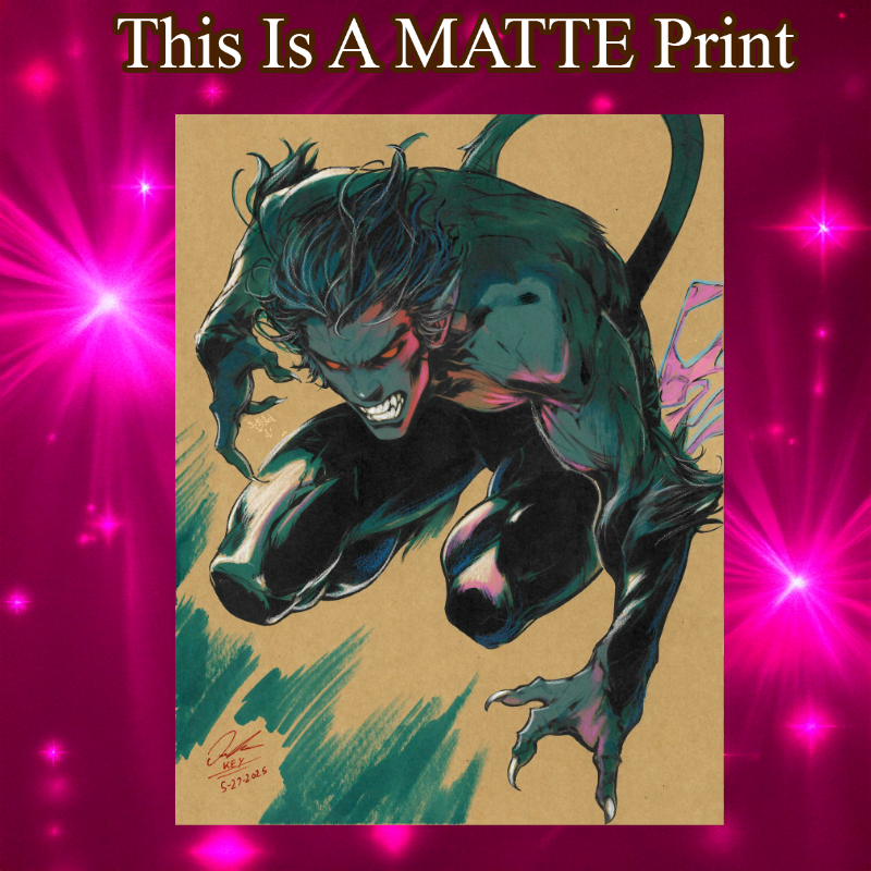 Night Crawler Art Illustration Hard Signed 8.5x11in Fine Art PRINT