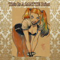 Harley Quinn Art Illustration Hard Signed 8.5x11in Fine Art PRINT