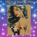 Wonder Woman Art Illustration Hard Signed 8.5x11in Fine Art PRINT