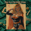Supergirl Art Illustration Hard Signed 8.5x11in Fine Art PRINT