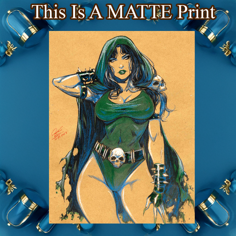 Dr Doom Art Illustration Hard Signed 8.5x11in Fine Art PRINT