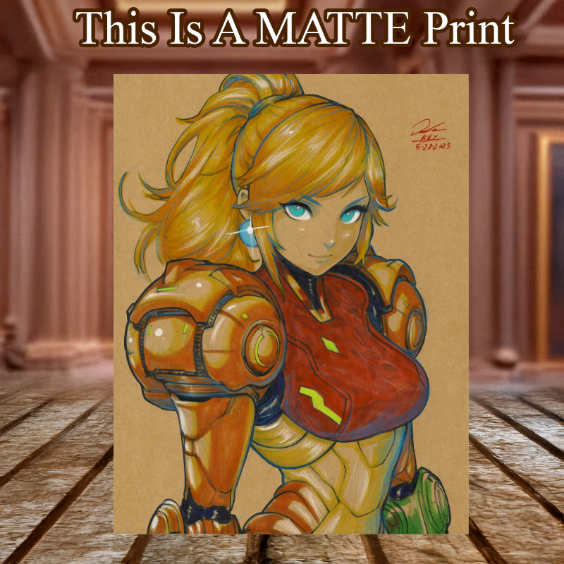 Samus Art Illustration Hard Signed 8.5x11in Fine Art PRINT