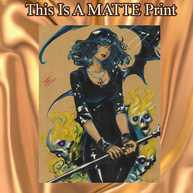 Death Of The Endless Art Illustration Hard Signed 8.5x11in Fine Art PRINT