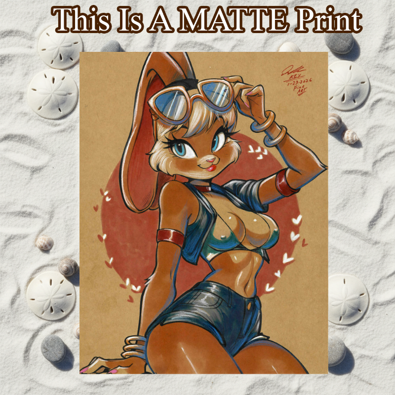 Lola Bunny Art Illustration Hard Signed 8.5x11in Fine Art PRINT