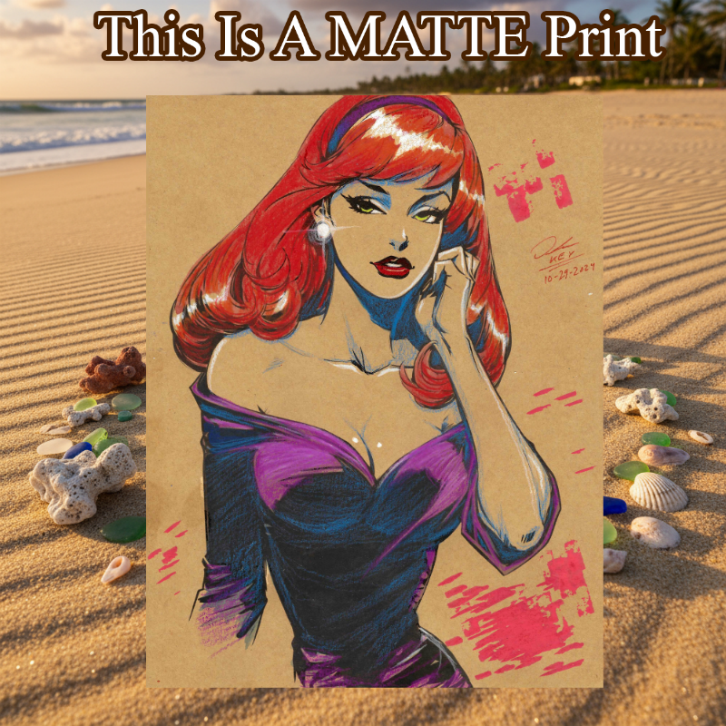 Daphne Blake Art Illustration Hard Signed 8.5x11in Fine Art PRINT