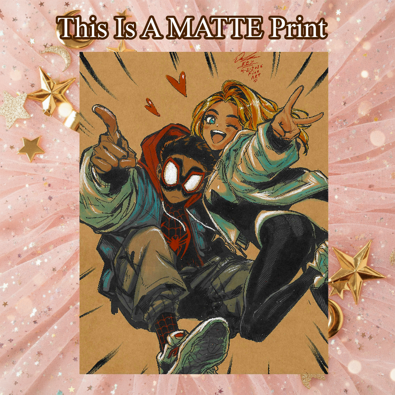 Miles Morales Art Illustration Hard Signed 8.5x11in Fine Art PRINT