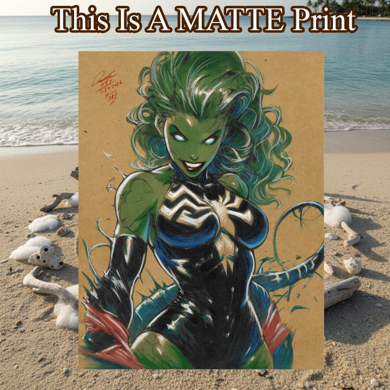 She Hulk Art Illustration Hard Signed 8.5x11in Fine Art PRINT