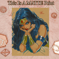 Wonder Woman Art Illustration Hard Signed 8.5x11in Fine Art PRINT