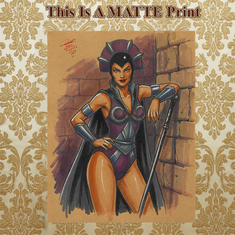 Evil Lyn Art Illustration Hard Signed 8.5x11in Fine Art PRINT