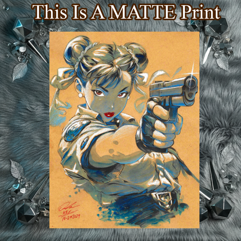Chun Li Art Illustration Hard Signed 8.5x11in Fine Art PRINT