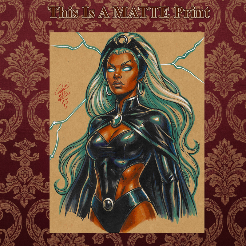 Storm Art Illustration Hard Signed 8.5x11in Fine Art PRINT