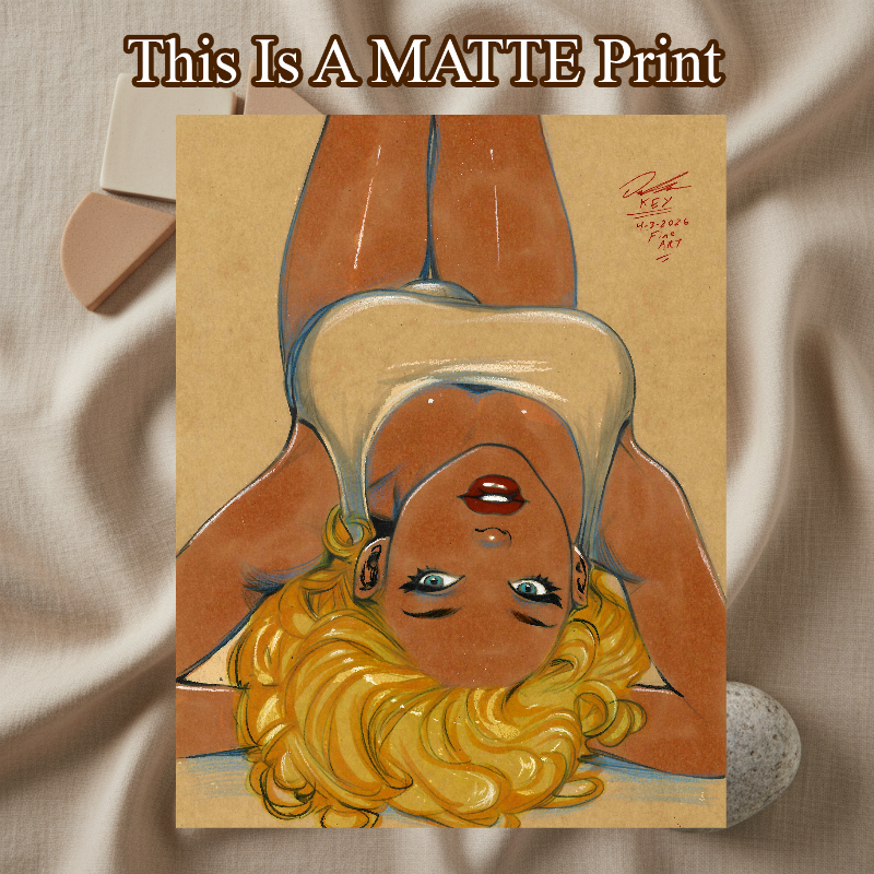Power Girl Art Illustration Hard Signed 8.5x11in Fine Art PRINT