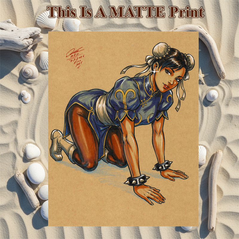 Chun Li Art Illustration Hard Signed 8.5x11in Fine Art PRINT