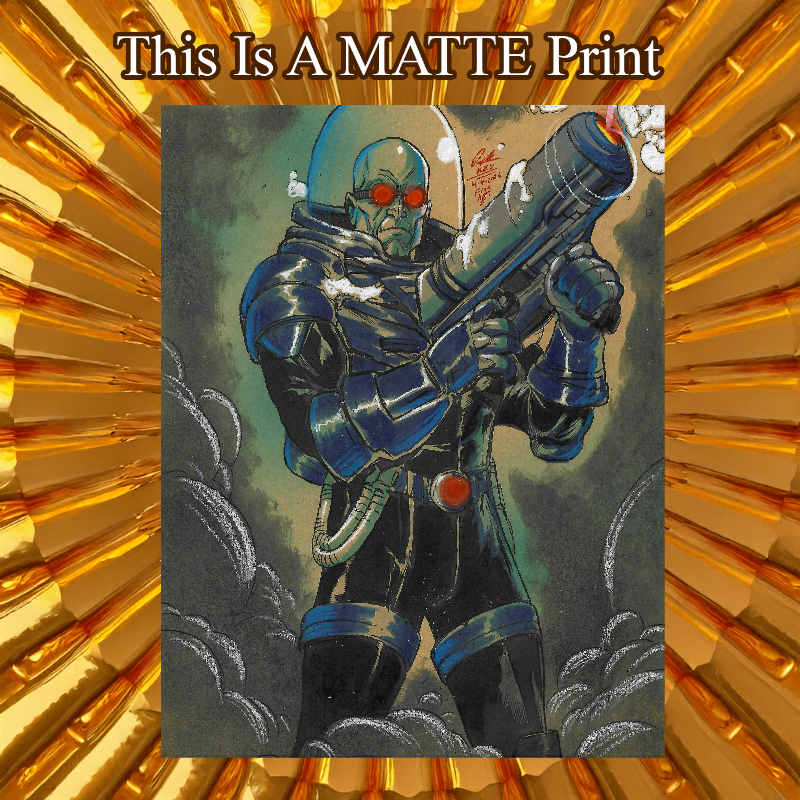 Mr Freeze Art Illustration Hard Signed 8.5x11in Fine Art PRINT