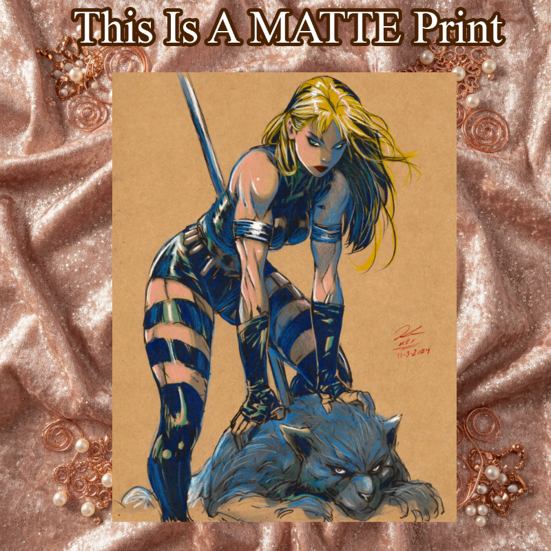 Jungle Girl Art Illustration Hard Signed 8.5x11in Fine Art PRINT