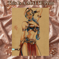 Princess Leia Art Illustration Hard Signed 8.5x11in Fine Art PRINT