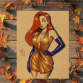 Jessica Rabbit Art Illustration Hard Signed 8.5x11in Fine Art PRINT