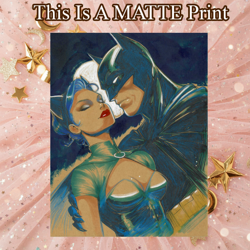 Batman Art Illustration Hard Signed 8.5x11in Fine Art PRINT