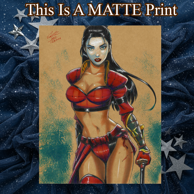 Shi Art Illustration Hard Signed 8.5x11in Fine Art PRINT