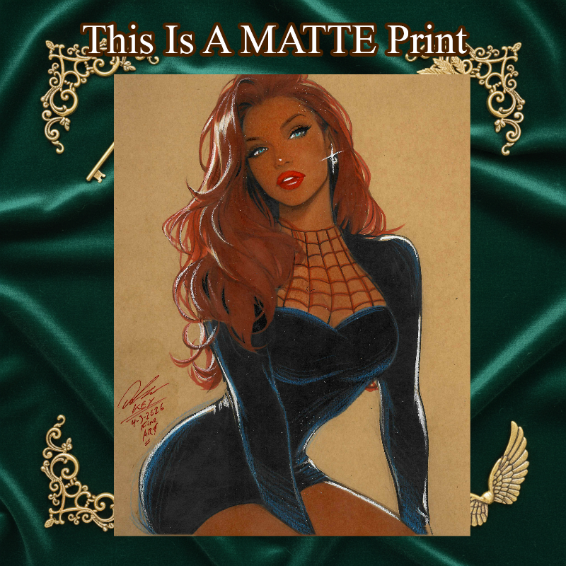 Mary Jane Art Illustration Hard Signed 8.5x11in Fine Art PRINT