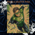 Greenn Arrow Art Illustration Hard Signed 8.5x11in Fine Art PRINT