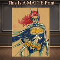 Batgirl Art Illustration Hard Signed 8.5x11in Fine Art PRINT